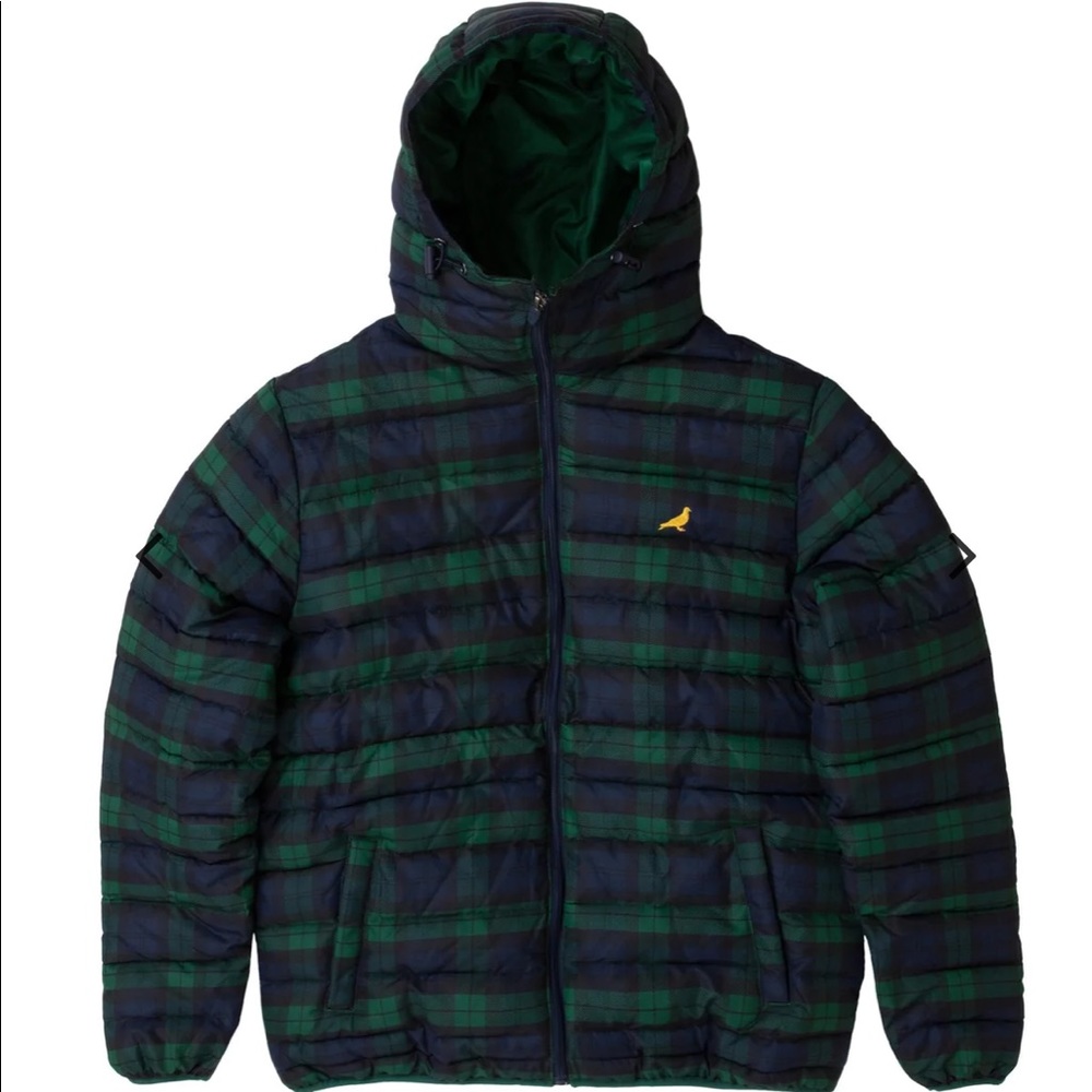 Staple Mens Plaid Puffer Coat NWT